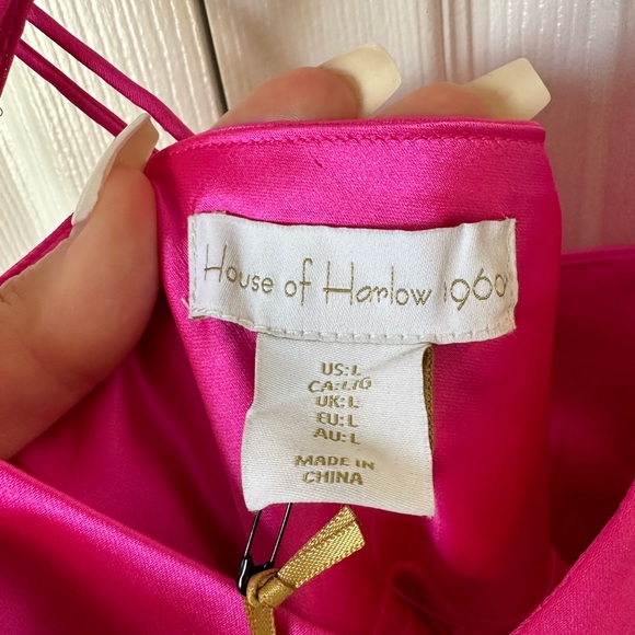House of Harlow 1960 Midi Slip Dress w/ Keyhole Sz. L - Picture 5 of 6